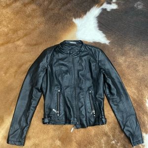 Jou Jou kids (girl) black leather jacket